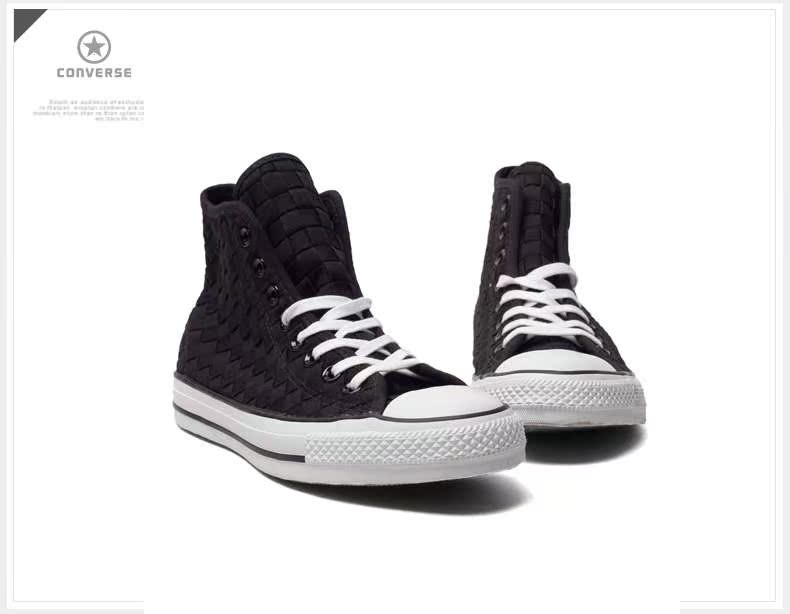 Authentic Converse 2016 mùa hè rắn màu một mảnh dệt nam và giày vải cao cấp 151231 151232 151233 giày thể thao cổ cao