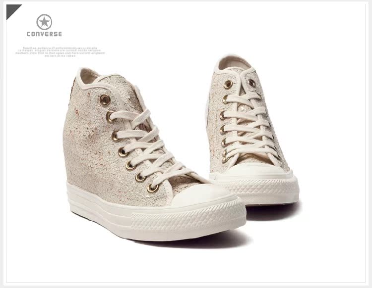 Authentic Converse 2016 mùa xuân hạt sáng bóng của phụ nữ tăng giày vải 551556 551557 giày sneaker nam chính hãng
