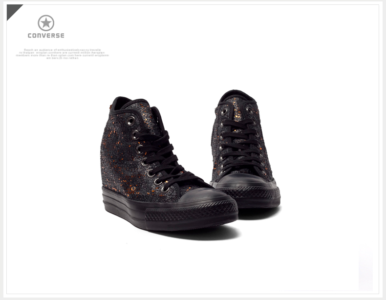 Authentic Converse 2016 mùa xuân hạt sáng bóng của phụ nữ tăng giày vải 551556 551557 giày sneaker nam chính hãng