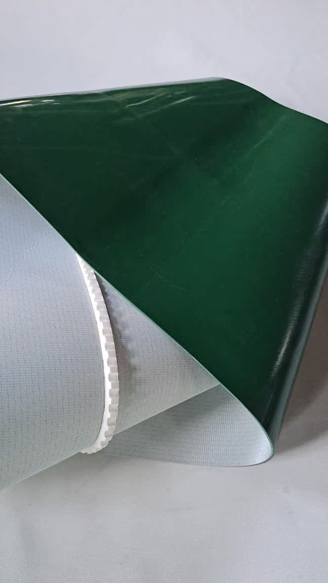 Wood Stone Transmission 3mm Green PVC Conveyor Belt Packaging Printed Logistics Industry Conveyor Belt