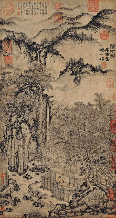 Spray painting Core Yuan Wang Monpolyester Ink Stone 34 5x65cm-Taobao