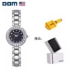 赠礼盒+调表器！DOM腕表防水镶满钻女表