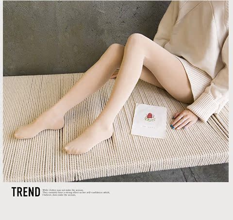 Quần bó mùa thu và mùa đông dày chống móc chân vớ vớ chân định hình vớ mỏng là vớ mỏng hoang dã tất cao cổ