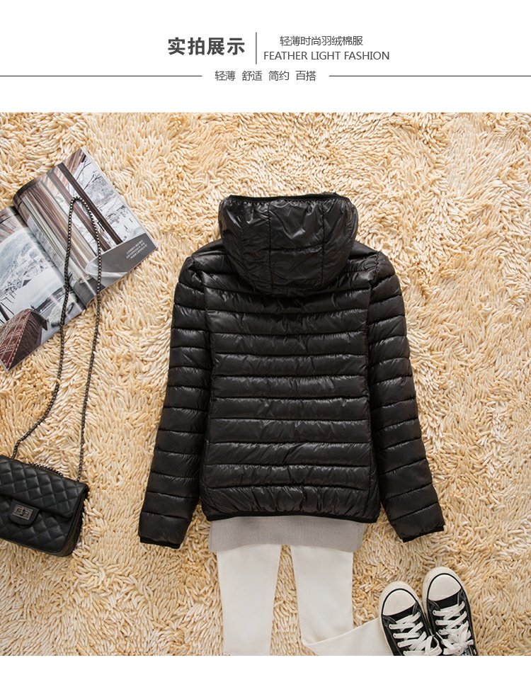 Quần áo thu đông 2018 phiên bản mới của Hàn Quốc cho phụ nữ áo khoác cotton mỏng là đoạn ngắn áo khoác béo