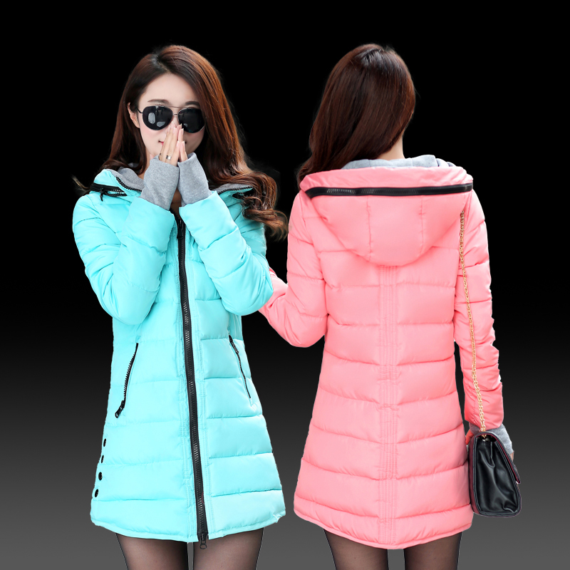 2025 New Winter Mid-Length down Cotton Jacket for Women, Slim Fit, Thickened, High-Quality Cotton Coat