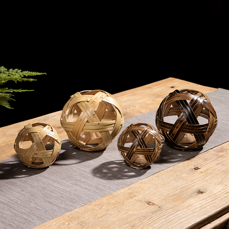 竹製品、小さな竹ボール、球果ボール、紫竹の創造的な装飾品、写真撮影用小道具、幼稚園の手作りおもちゃ