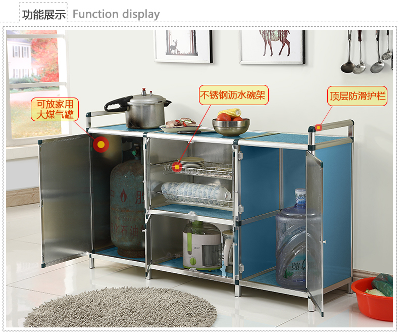 tủ bếp tủ tủ bếp nhôm tủ lưu trữ tủ đơn giản Locker tủ bếp tủ - Buồng tủ quần áo nhựa trẻ em