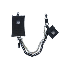 MEDKAI PANTS CHAIN MOBILE PHONE BAG HIP HOP ACCESSORIES SMALL BAG COUNTRY TIDE CARD MEN AND WOMEN DIAGRAMMATIC SATCHEL BAG Hanging Neck cell phone bag