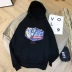 Châu Âu và Hoa Kỳ áo khoác hip hop nam và nữ thương hiệu thời trang đường phố port gió bf lỏng phiên bản Hàn Quốc của áo len đôi xuân hè 2018 mới áo hoodie đôi Áo len