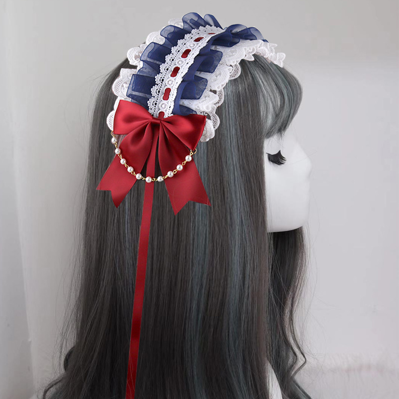 Bai Xuejisolar system Lolita the soft girl Headwear Hair band Lo Niang Sweet daily Hairpin KC Versatile Lolita Accessories Small things Adorable