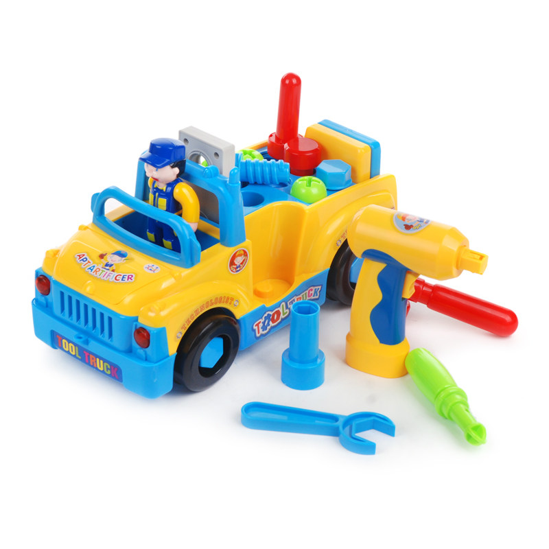 Children's Toy Car Boys Toy Disassembly Engineering Chehuile Toys 789 Screw Nut Disassembly Toy