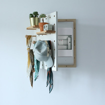 Meter box decorative frame wooden hole board distribution box switch box shielding Nordic INS Wind solid wood explosion