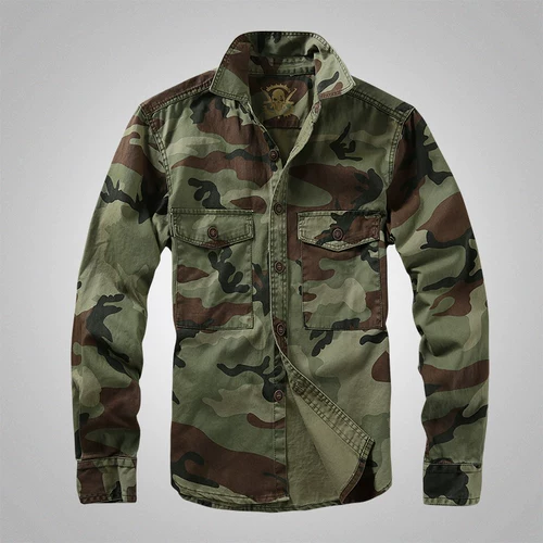 Осенняя камуфляжная дорожная рубашка