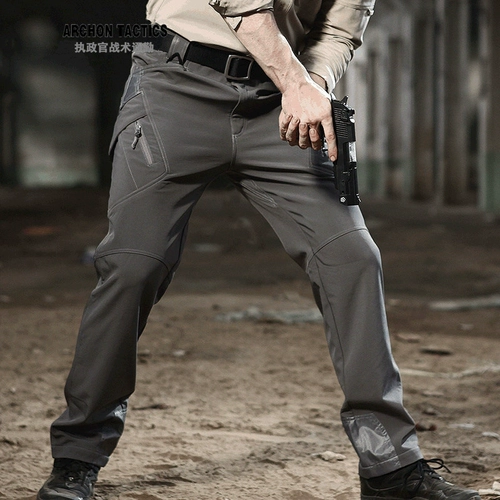 Зимние тактические альпинистские дорожные удерживающие тепло бархатные водонепроницаемые штаны