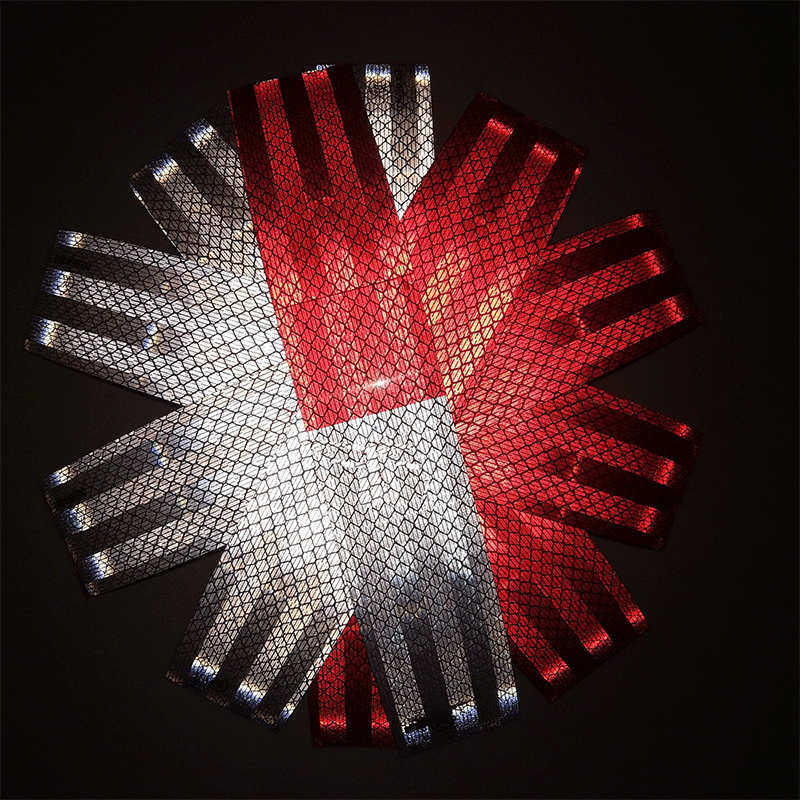 Truck reflective strip reflective patch Car stickers annual inspection red and white post car stickers Reflective film luminous stickers for trucks