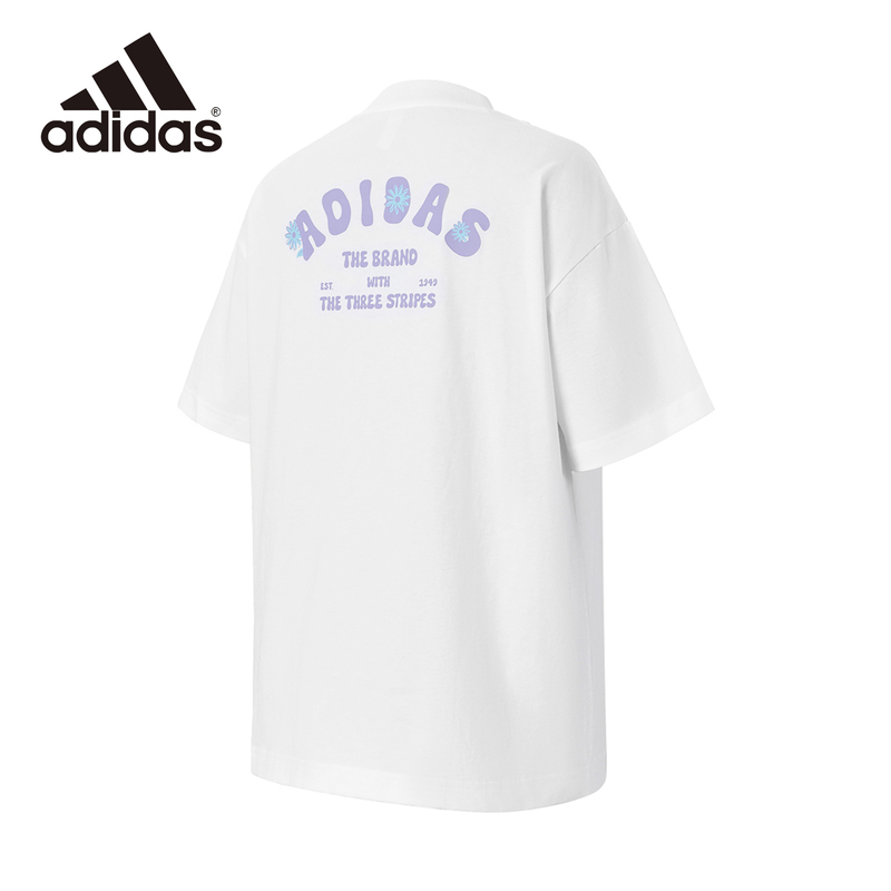 Adidas Adidas Short-Sleeved T-Shirt for Women Summer 2026 New Loose Round Neck Half-Sleeved T-Shirt Kc4561
