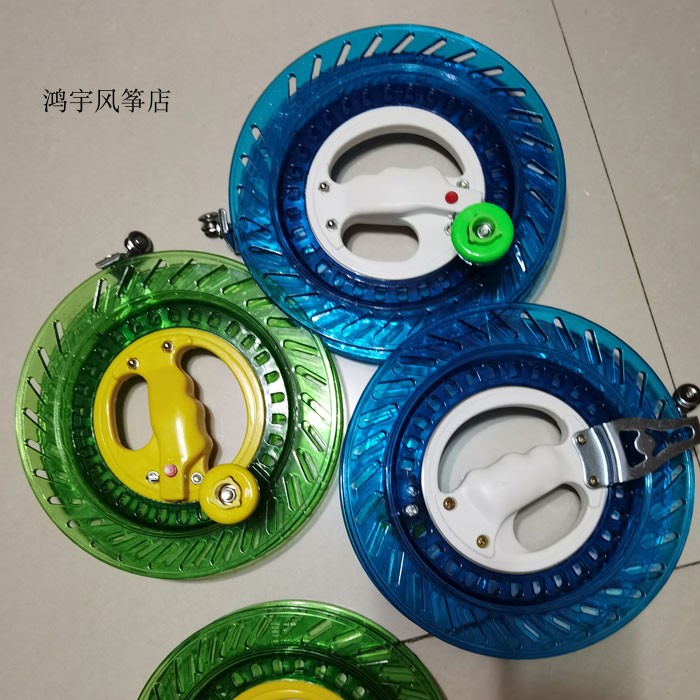 Plastic kite wheel large bearing hand grip wheel diameter 22 cm color emitted randomly