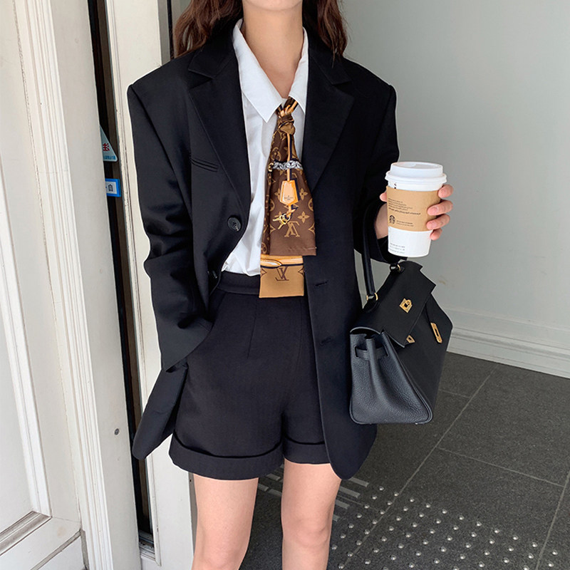 Trousers shorts women 2021 summer and autumn Han edition high waist pants small lady casual work clothes are thin outer wear pants