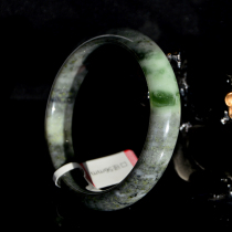 Shaanxi Lantian Ink jade bracelet with cuddle tricolour Old pit material Living jade Healthcare jade Steady Fashion Lady Handjewelry