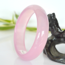 Shaanxi Xian Furong jade bracelet widened thickened pink crystal chalcedony agate fashion jewelry gift
