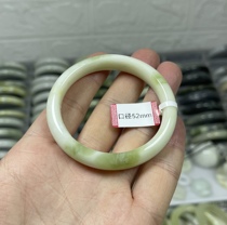 Fine blue field jade old material green bracelet 52 caliber width 10mm