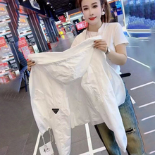 White hooded casual windbreaker jacket for women in spring and autumn, with a high-end and elegant temperament, loose and versatile workwear, baseball jacket