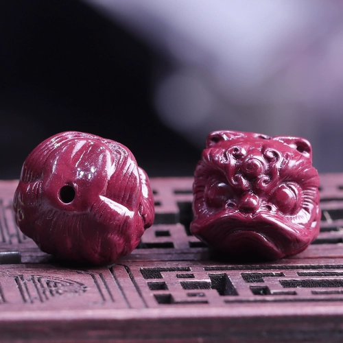 Аксессуары, природная руда, бусины, украшение-шарик, браслет из бисера ручной работы, цвета киновари