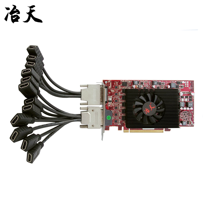 Metallurgical graphics card 12 screen splicing 7812D 3 row 4 columns 7680 * 3240 12HDMI output new