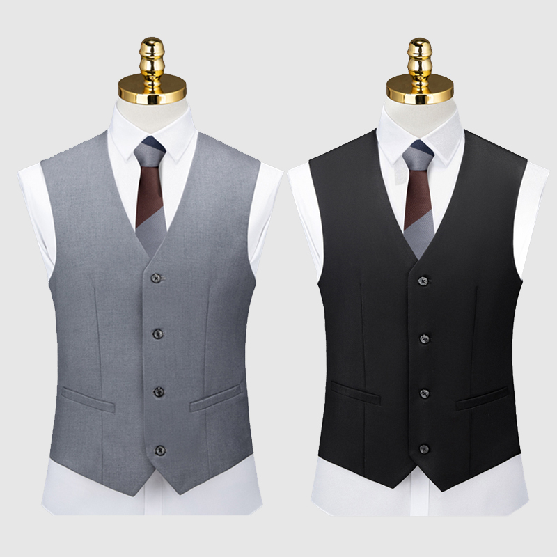 2026 New Men's Suit Vest, Fashionable Slim Fit, Spring and Autumn Business Style Vest, Suit Vest, Men's Wedding Dress