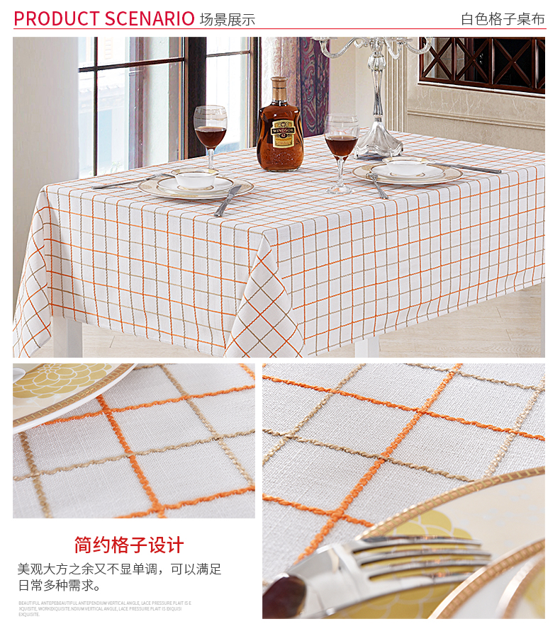 Mục Vụ vải gia dụng khăn trải bàn bảng vải bông kẻ sọc vải bàn cà phê ông kẹ tròn tùy biến hình chữ nhật - Khăn trải bàn khăn bàn tròn
