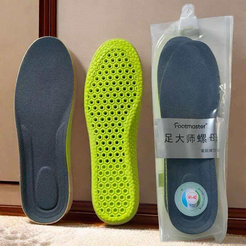 Foot Master Nut Insoles for Men and Women with Mugwort, Deodorizing, Soft, Shock-Absorbing, Sweat-Absorbing, Odor-Resistant, High Elasticity, Sports, Ultra-Comfortable, Thick