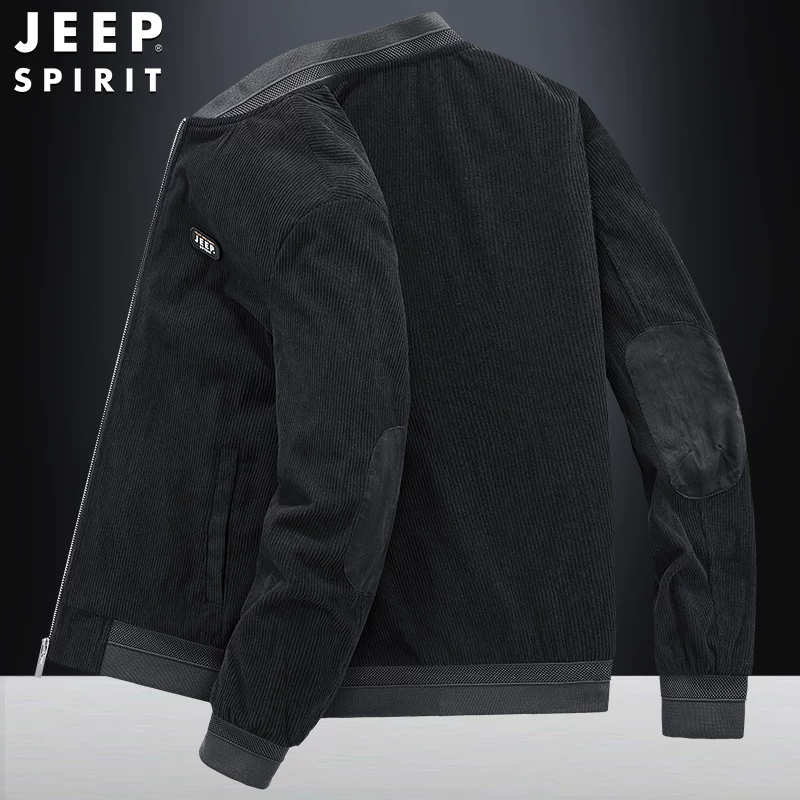 Рубашка-куртка осенняя джинсовая для мужчин из вельвета в стиле JEEP SPIRIT, oversize