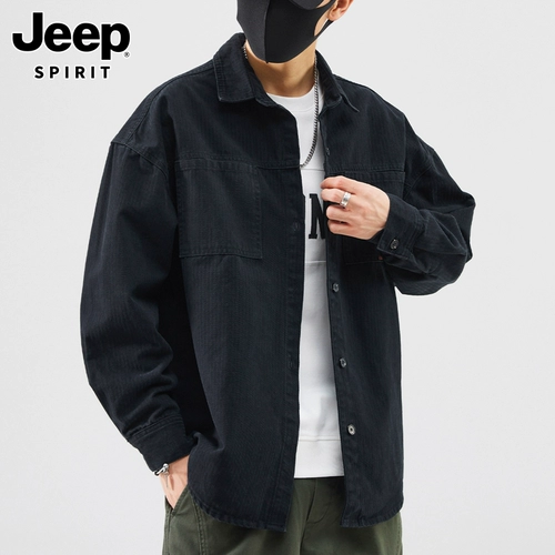 Jeep, джип, осенняя демисезонная рубашка, универсальная мужская японская куртка, оверсайз