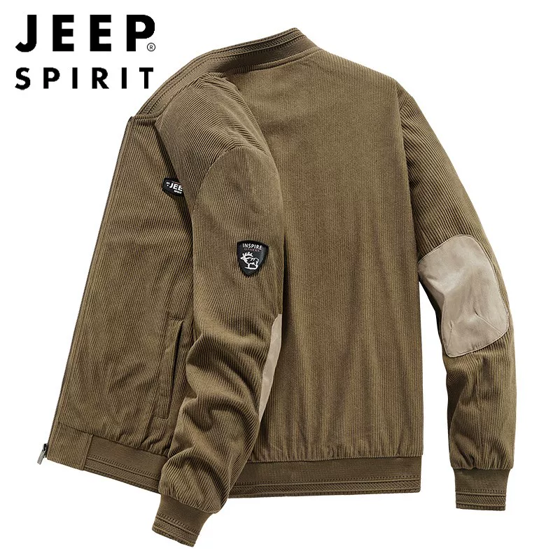 Рубашка-куртка осенняя джинсовая для мужчин из вельвета в стиле JEEP SPIRIT, oversize