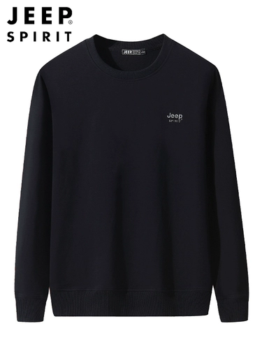 JEEP SPIRIT Мужская толстовка для отдыха, лонгслив с круглым воротником, оверсайз, осенняя