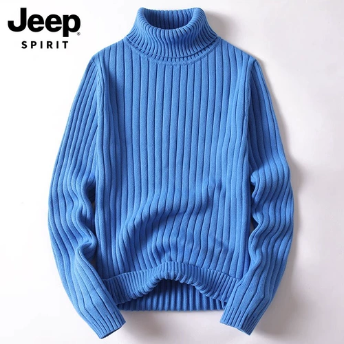 JEEP SPIRIT Демисезонный универсальный базовый трикотажный свитер, облегающий крой