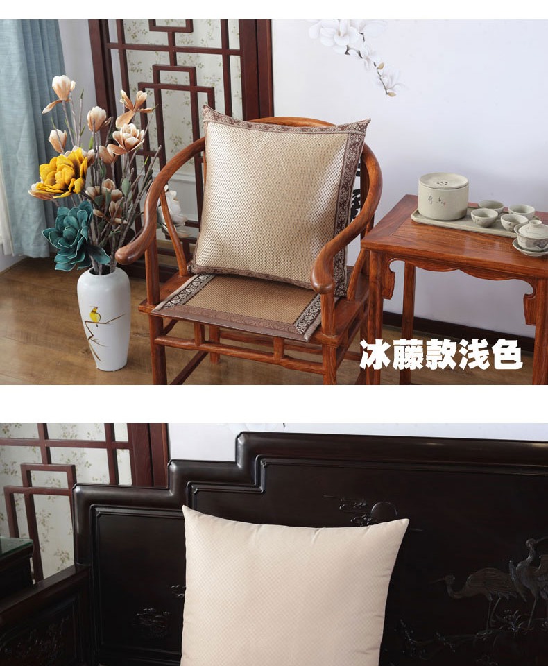 Sofa Gối Đệm mùa hè Tre Mat Mahjong Gối Giường Xe Eo Văn phòng Gối thắt lưng - Trở lại đệm / Bolsters gối tựa lưng cao cấp