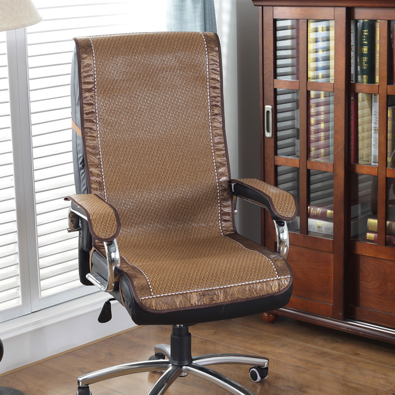 Summer mat cushion cushion integrated summer office computer chair breathable bamboo seat cushion boss backrest cushion