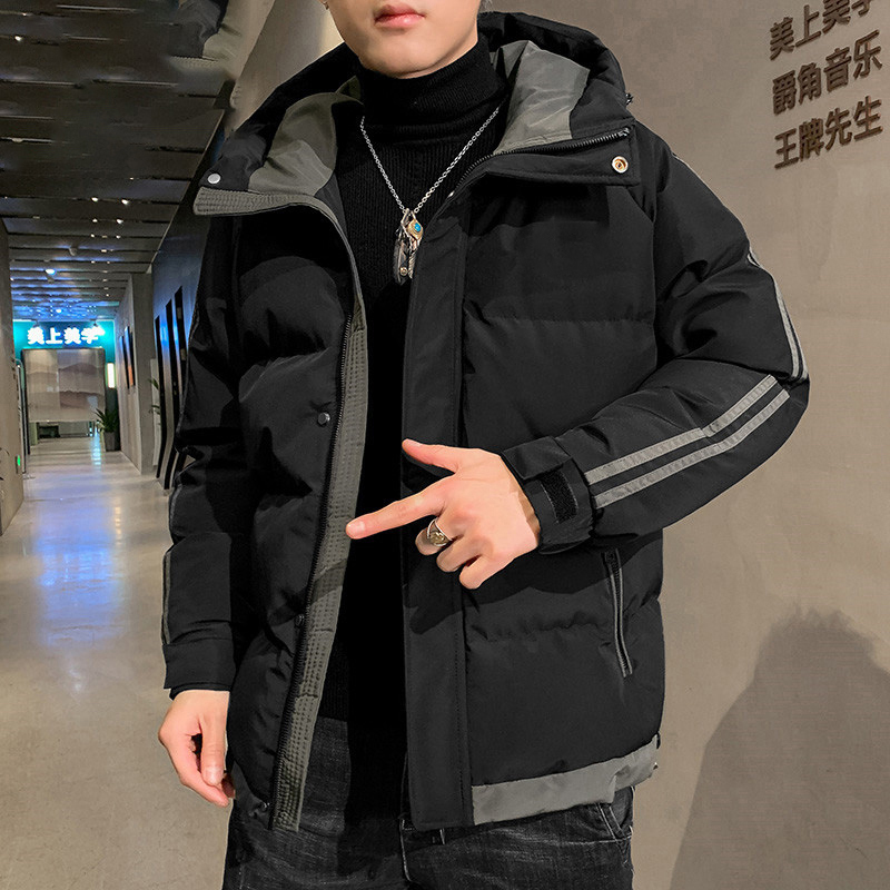 Brand Clearance New Men's down Jacket Winter Thickened Warm Cotton Coat Trendy Brand Winter Wear Hooded White Duck down Jacket