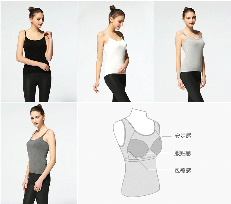 Áo vest nữ có đệm ngực yếm nữ đồ lót ngực một mảnh mặc áo ngực chạm đáy áo sơ mi hoang dã áo thun ba lỗ hàn quốc