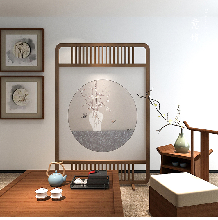 Trung Quốc cổ điển rắn gỗ màn hình rỗng hiên phân vùng trang trí phòng khách phòng ngủ văn phòng phòng trà Zen màn hình ghế ngồi - Màn hình / Cửa sổ song cửa sổ gỗ vuông