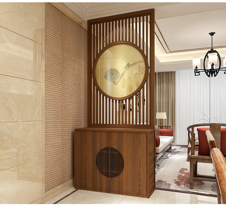 Trung Quốc rắn màn hình tủ phân vùng trang trí phòng khách khách sạn văn phòng hiên hiện đại lưu trữ tủ giày bán trong suốt màn hình ghế - Màn hình / Cửa sổ vách gỗ trang trí phòng khách