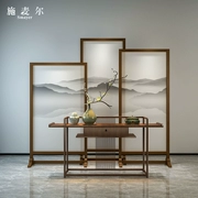 Trung Quốc mới phân vùng màn hình gỗ rắn trang trí hiên phòng khách văn phòng phòng trà kết hợp màn hình ghế [phong cảnh Ý] - Màn hình / Cửa sổ