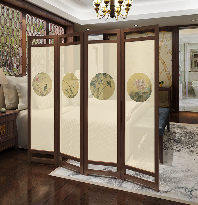 Trung Quốc phòng ngủ di động gỗ rắn màn hình gấp vách ngăn phòng khách đơn giản hiện đại thời trang gấp màn hình tre Meilan - Màn hình / Cửa sổ vách ngăn gỗ tự nhiên