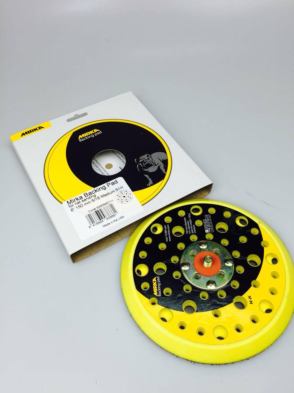 mirka neutral nursery 6 inch porous mill deputer grinding pad 6 inch 67H abranet backing pad