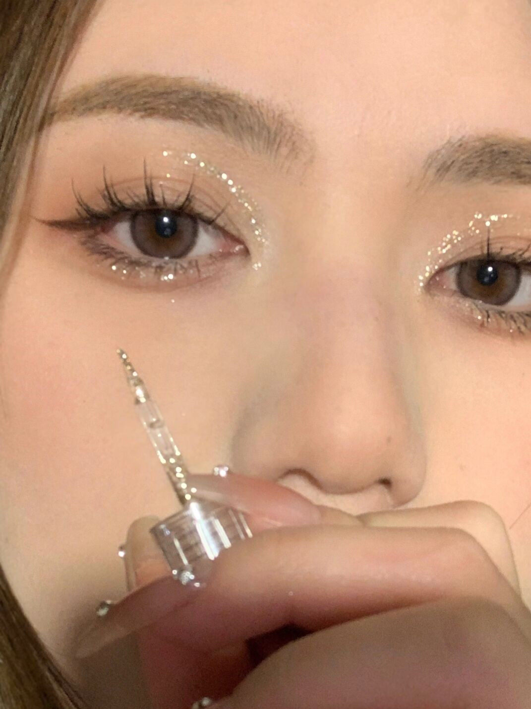 flortte flower loria liquid eye shadow 08 ultra-fine flash a drop of tear broken diamond high light brightening liquid flower falling lia