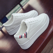 Sports casual board shoes small white shoes female thick bottom inner heightening