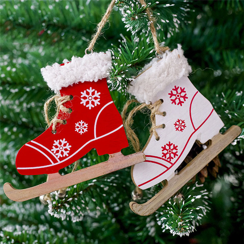 New Christmas decorations items Christmas tree creative skating shoes pendant