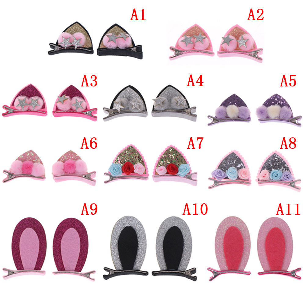 Children's hair clip headgear hair clip cat ear clip cute bangs clip little girl hair clip edge clip
