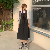 Super-will buy supermall retro day system tooling wind cashiers with long drawstring drawstring harness and dress small new home